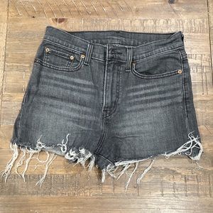 Levi’s 501 Jean Shorts (W29, Faded Black Wash)